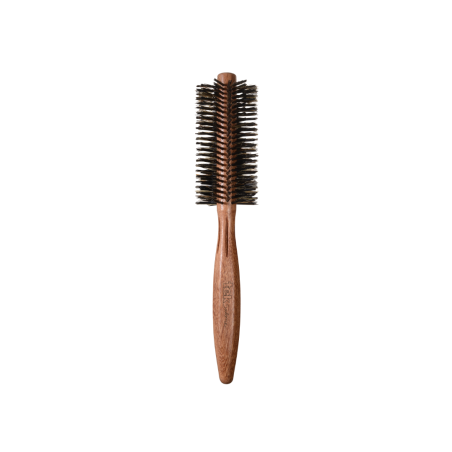 Round Brush in Mahogany Wood with Reinforced Boar Hair Bristles - 45mm