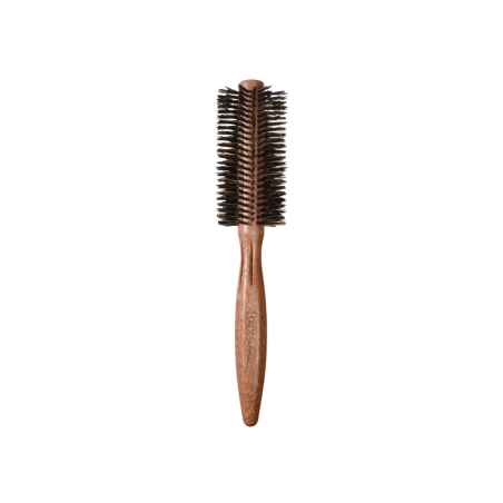 Round Brush in Mahogany Wood with Reinforced Boar Hair Bristles - 50mm