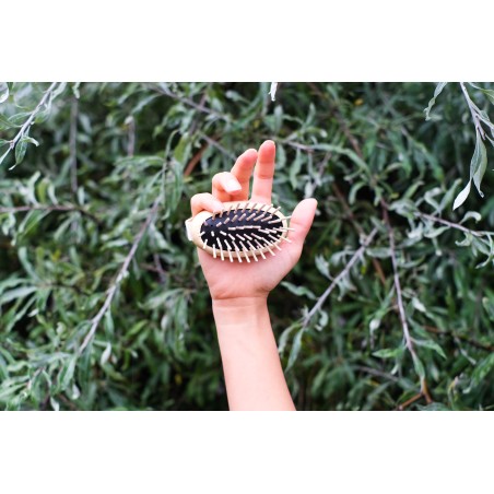 Scalp Massage Brush in FSC® Wood – Ideal for Stimulating Microcirculation and Treatment Absorption
