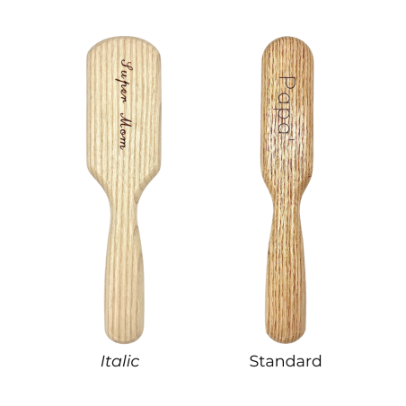Large Pull-Apart Brush with Short Pins in Olive Wood
