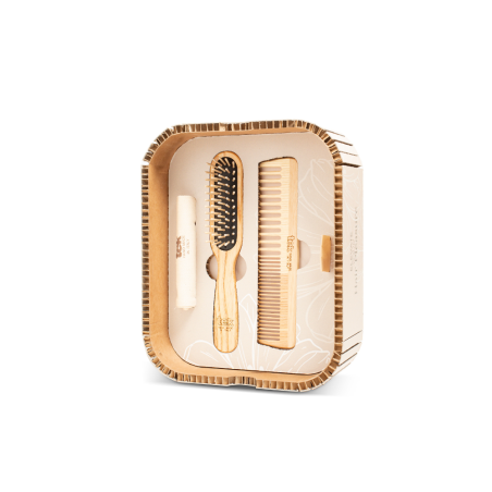 Hair Pleasure Set | Wooden Brush + Comb for Short Hair