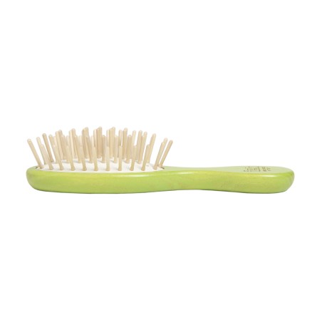 Green Mini Oval Brush | Gentle on Scalp & Hair
