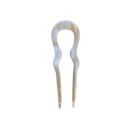 Light Rhodoid Hair Clip | Round Model