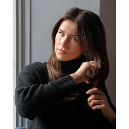 Light Rhodoid Half-Round Brush | Ideal for Styling Bangs and Blow-Drying
