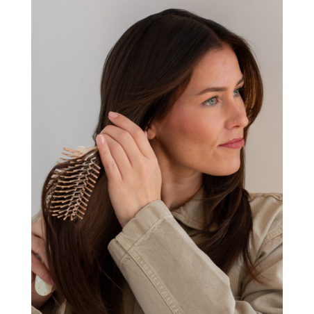 Light Rhodoid Half-Round Brush | Ideal for Styling Bangs and Blow-Drying
