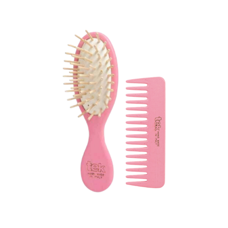 Pink Mini Wooden Hair Brush...