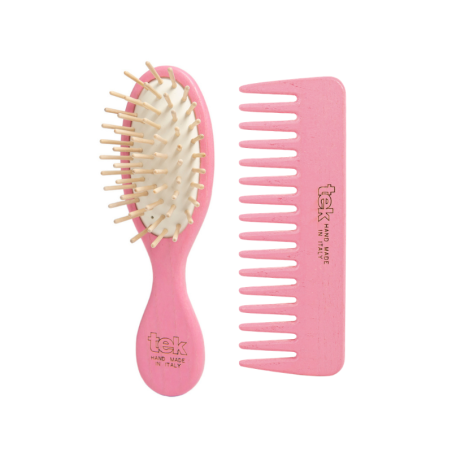 Pink Mini Wooden Hair Brush...