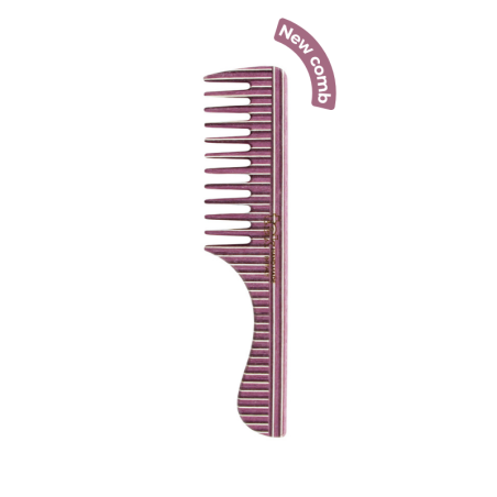 Kaleido Pink Wide-Tooth Wooden Comb | Reduces Frizz and Helps Prevent Hair Breakage