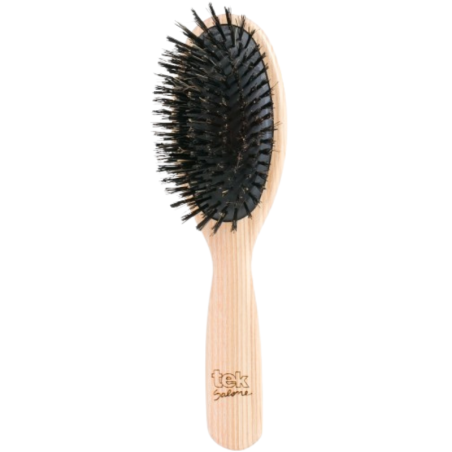 Large Oval Hair Brush with 100% Boar Bristles | Ideal for Hair Extensions Care