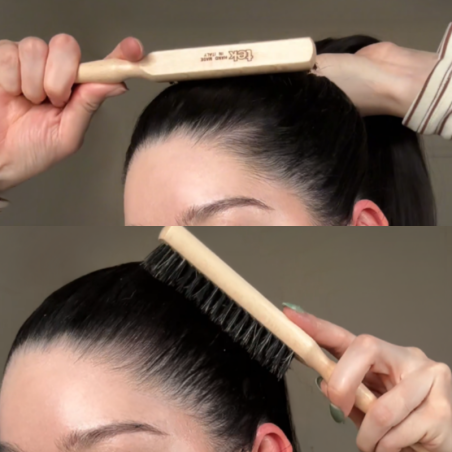 Spazzola Professionale a Tre File | Volume alle Radici e Controllo dei Baby Hair