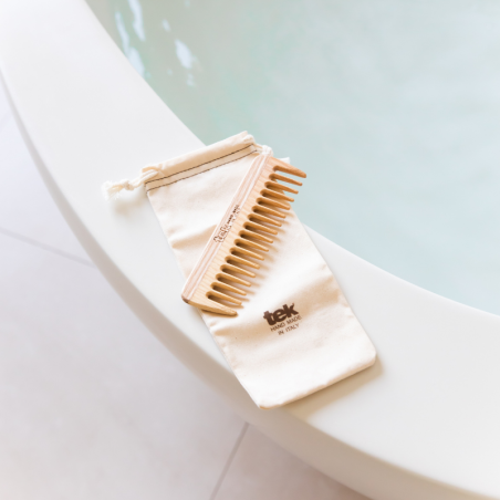 Small Wide-Tooth Comb for Detangling & Product Distribution | For Wavy & Curly Hair