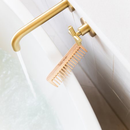 Small Wide-Tooth Comb for Detangling & Product Distribution | For Wavy & Curly Hair