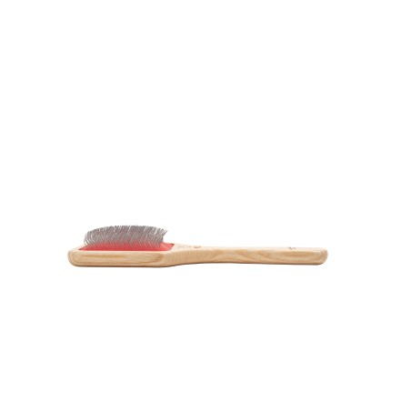 Large Slicker Brush for Short-Haired Dogs and Cats | Flat Handle