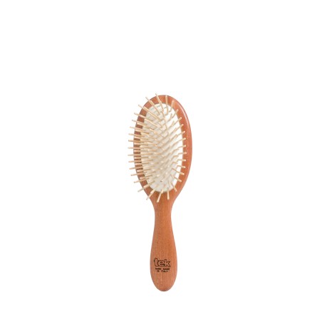 Oval Mahogany Brush with Long Pins