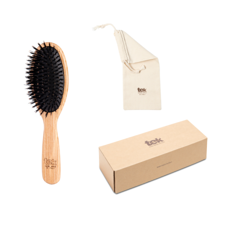 Large Oval Brush with Ecological Boar Hair Bristles