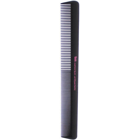 Wide/fine-tooth comb in antibacterial pure carbon alloy