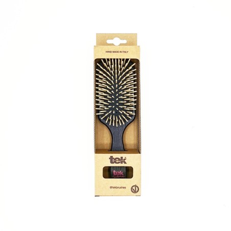 Black Wooden Paddle Brush with Long Teeth | For Long & Thick Hair