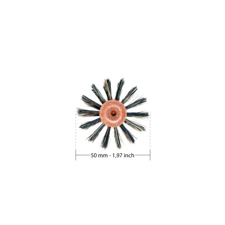 Round Brush in Mahogany Wood with Reinforced Boar Hair Bristles - 50mm