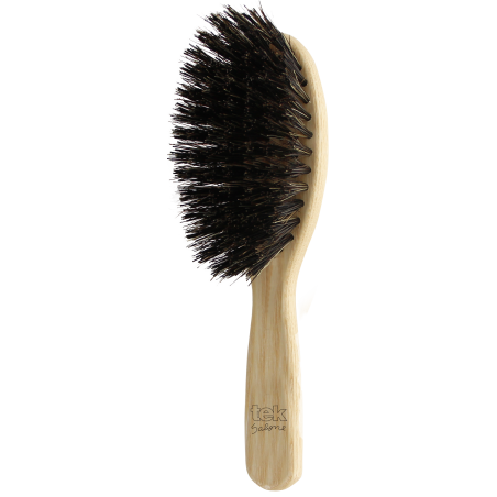 Small Oval Brush with Boar Hair Bristles and Nylon