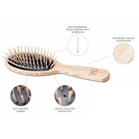 Multipurpose Large Oval Brush with Short Pins