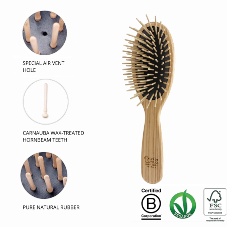 Oval Brush with Long Pins | Gentle on Scalp & Hair