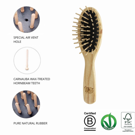 Travel Size Oval Brush | Gentle on Scalp & Hair