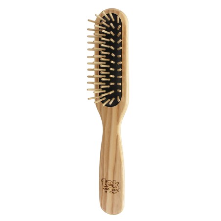 Small Paddle Brush with Short Bristles in Hornbeam Wood | For Short Hair